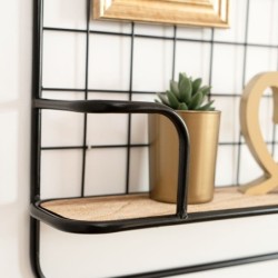 Shelves Vinthera Moa Steel Black Metal 42,5 x 12 x 56 cm (8 Units)