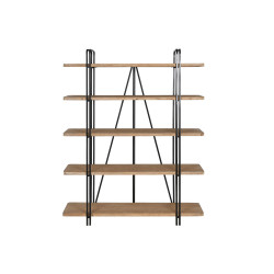 Shelves Home ESPRIT Black Wood Metal 119,5 x 35,5 x 155 cm