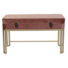 Bench DKD Home Decor   Pink Golden Metal Velvet (80 x 40 x 47 cm)