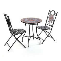 Table set with 2 chairs Versa Borneo 60 x 71 x 60 cm