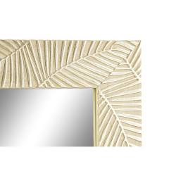 Wall mirror DKD Home Decor 70 x 2 x 158 cm Crystal polystyrene Tropical Leaf of a plant (4 Pieces)