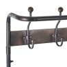 Hall Table with Drawers BRICK Coat rack Brown Black Iron 111 x 37 x 185 cm