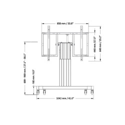 TV Mount Neomounts PLASMA-M2550TSILVER 42" 100" 150 kg