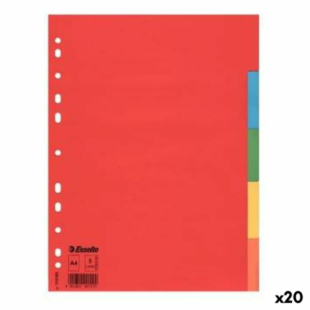 Seperators Esselte Multicolour 5 Sheets A4 (20 Units)