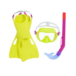 Diving Goggles with Snorkle and Fins Bestway Multicolour 24-27