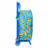 School Rucksack with Wheels Minions Minionstatic Blue (22 x 28 x 10 cm)