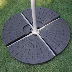 Base for beach umbrella Black Polyethylene 48 x 48 x 7,5 cm