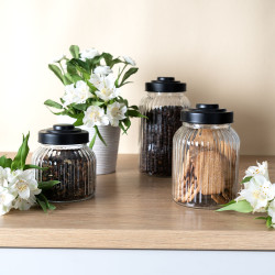 Jar Quid Maison Transparent Glass 500 ml (12 Units)