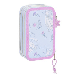 Triple Pencil Case Frozen Believe 12.5 x 19.5 x 5.5 cm Lilac (36 Pieces)