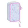 Triple Pencil Case Frozen Believe 12.5 x 19.5 x 5.5 cm Lilac (36 Pieces)