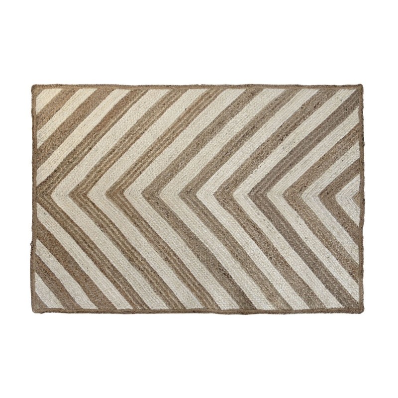 Carpet DKD Home Decor Scandi White Light brown Jute (160 x 230 x 1 cm)