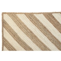 Carpet DKD Home Decor Scandi White Light brown Jute (160 x 230 x 1 cm)