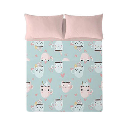 Top sheet Costura Funny Cups 160 x 270 cm (Single)