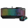 Keyboard with Gaming Mouse Krom Krusher RGB Black