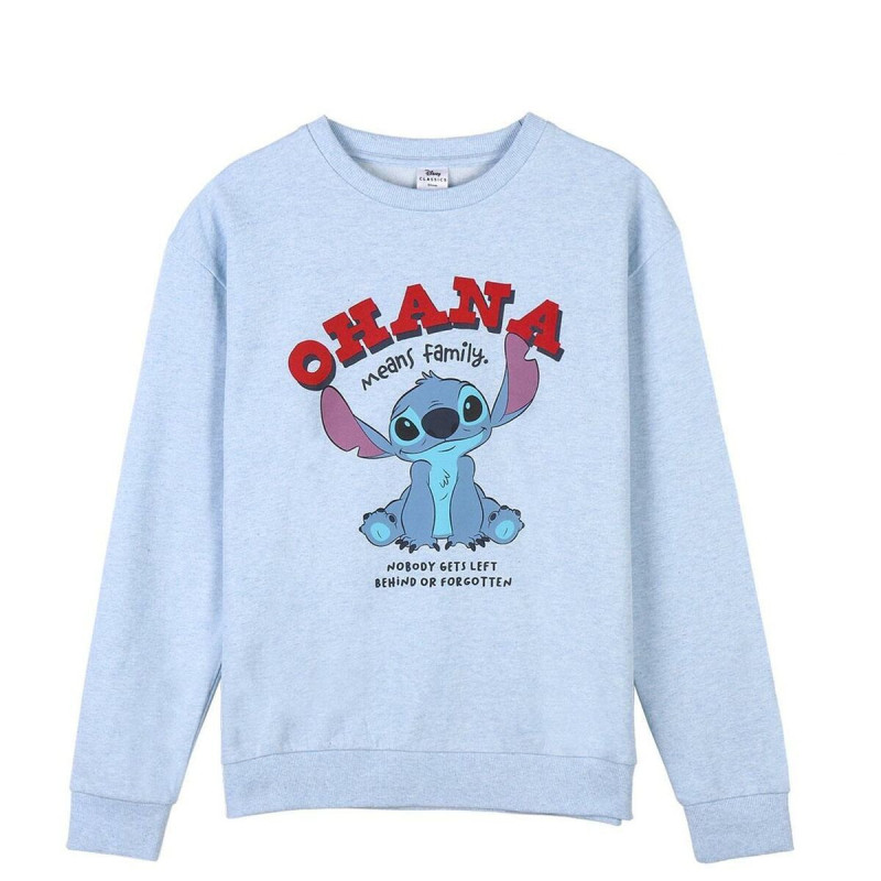 Unisex Sweatshirt without Hood Stitch Light Blue