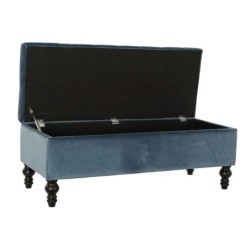 Bench DKD Home Decor 115 x 44 x 43 cm Blue Wood