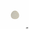 Flat plate Bidasoa Ikonic Ceramic White (11 x 11 cm) (Pack 12x)