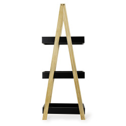 Shelves Quid Ares Black Wood 30 x 18 x 81 cm