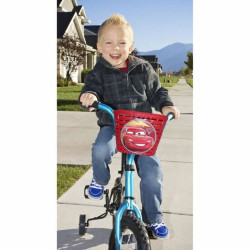 Children's Bike Basket Cars Red