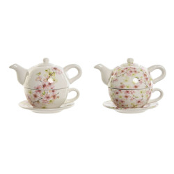 Teapot Home ESPRIT White Pink Light Pink Dolomite 750 ml (2 Units)