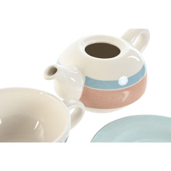 Teapot Home ESPRIT Blue White Green Light Pink Dolomite 750 ml (2 Units)