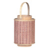 Lantern 20,5 x 20,5 x 29 cm Candleholder Brown Natural Fibre