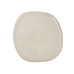 Flat plate Bidasoa Ikonic Ceramic White (26,5 x 25,7 x 1,5 cm) (Pack 4x)