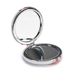 Pocket Mirror Crystal Plastic 8 x 2,4 x 8 cm (12 Units)