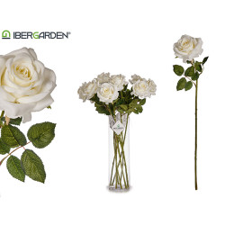 Decorative Flower White Green (12 Units)