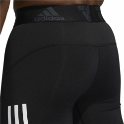 Sports Leggings for Men Adidas  Techfit 3 Stripes Black