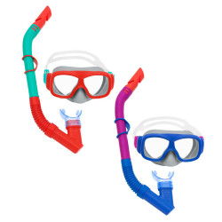 Snorkel Goggles and Tube for Children Bestway Blue Orange Multicolour