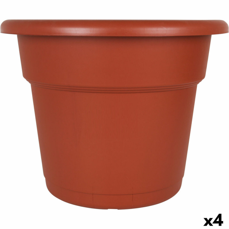 Plant pot Dem Greentime Plastic Brown Ø 55 cm (4 Units)