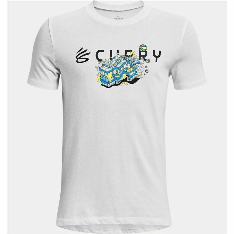 Children’s Short Sleeve T-Shirt Under Armour Curry Trolly White