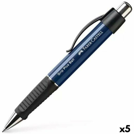 Pen Faber-Castell Grip Plus Ball M Blue (5 Units)