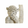 Decorative Figure DKD Home Decor 8424001749805 15 x 12 x 29 cm White Resin Monkey Tropical Stripped