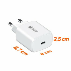 Wall Charger + USB-C Cable PcCom White 20 W