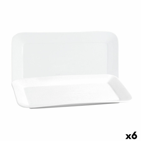 Serving Platter Quid Basic Rectangular Ceramic White (25,9 x 15 cm) (6 Units)