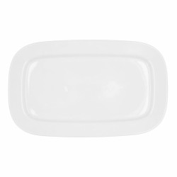 Serving Platter Bidasoa Glacial White Ceramic 36 x 21 cm (3 Units) (Pack 3x)