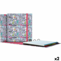 Ring binder Grafoplas Carpebook Fantasy Lilac A4 (2 Units)