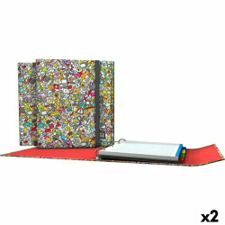 Ring binder Grafoplas Carpeplús Icons Multicolour A4 (2 Units)