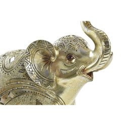 Decorative Figure DKD Home Decor 24 x 10 x 24 cm Elephant Golden Colonial