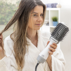 Ionic Dryer and Volumising Brush Volumio InnovaGoods White Grey 1000 W