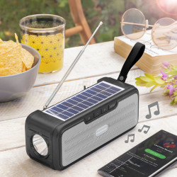 Wireless Speaker with Solar Charging and LED Torch Sunker InnovaGoods