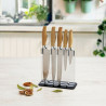 Set of Kitchen Knives and Stand Quid Baobab (5 pcs) Brown Metal