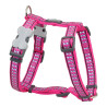 Dog Harness Red Dingo Bone Reflective 46-76 cm Fuchsia