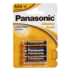 Alkaline Batteries Panasonic LR03 AAA (12 Units)