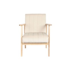 Armchair DKD Home Decor Beige Natural Pinewood 63 x 68 x 81 cm