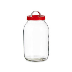 Jar Lid with handle Red polypropylene 3 L 13 x 24,3 x 13 cm (6 Units)