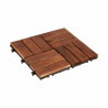 Interlocking Floor Tile Brown Polyethylene Acacia 30 x 2,8 x 30 cm (6 Units)