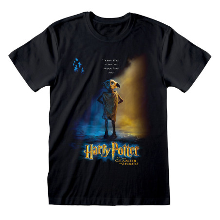 Short Sleeve T-Shirt Harry Potter Dobby Poster Black Unisex